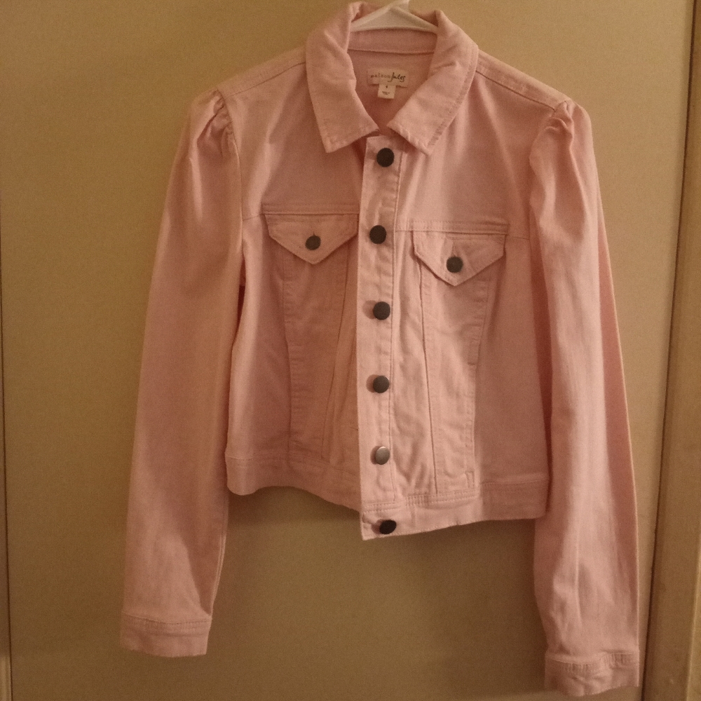 Pink Stretch Denim Jacket